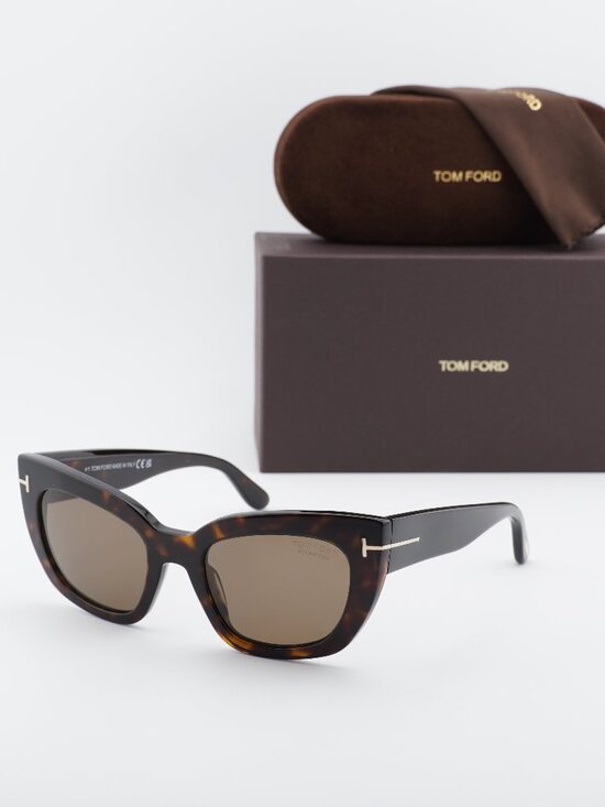 Tom Ford Athena FT1190 52H Cat Eye Sunglasses - Havana\\Brown Polarized